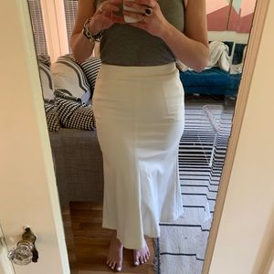 Tibi White Midi Skirt